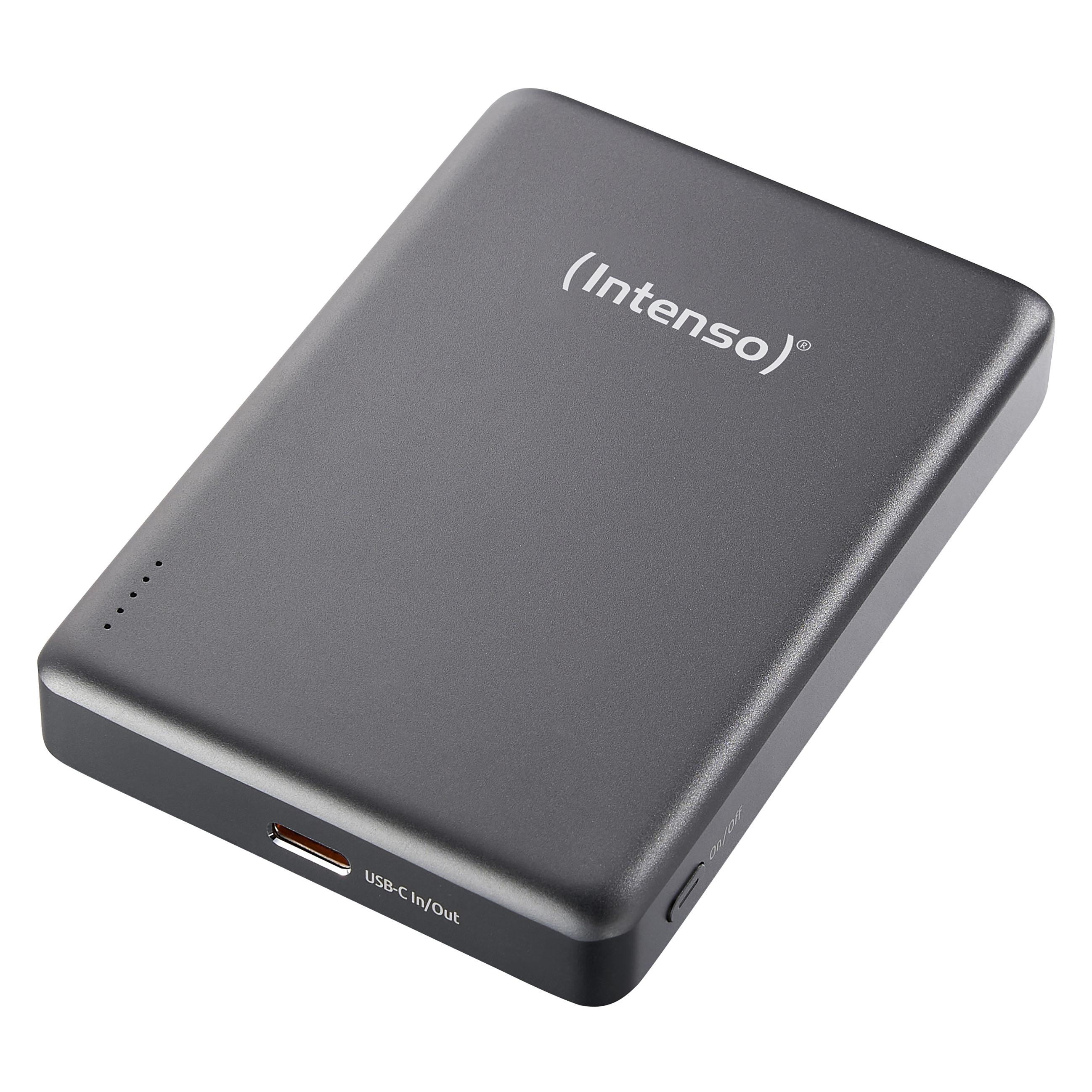 Intenso Magn. Wireless Powerbank MW10000 10000 mAh Grey (10000 mAh, 20 W, 74 Wh) (7344034)