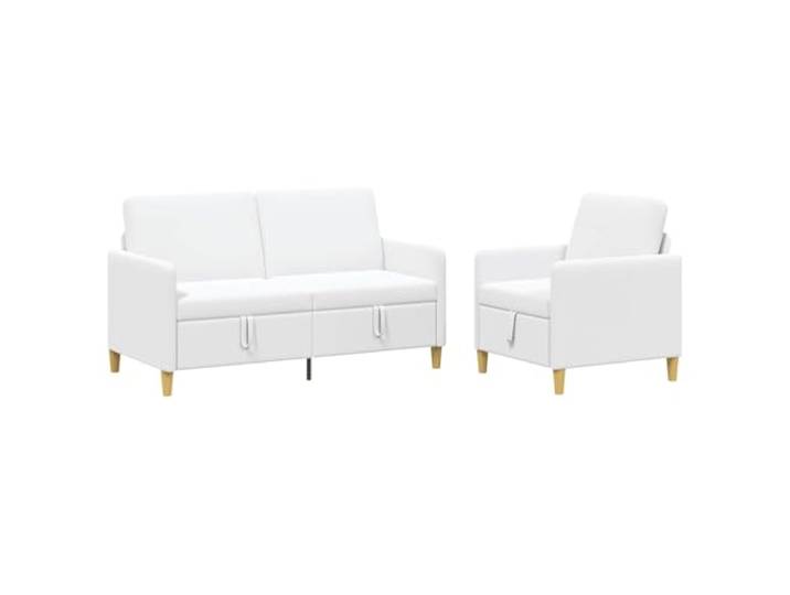PUGYNBK Sofa mit Aufbewahrung, 2 Stück, Weiß, Polyester Klappsitz, versteckter Raum, waschbares Polyester, Metallrahmen, neutraler Stil, vielseitig einsetzbar, einfache Reinigung