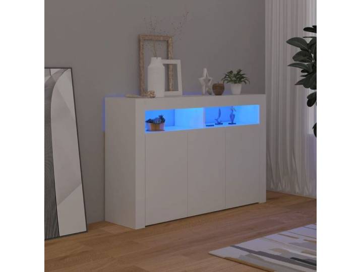 Buffet - YYV - Modèle avec lumières LED - 115 5x30x75 cm - 2 portes - Design contemporain