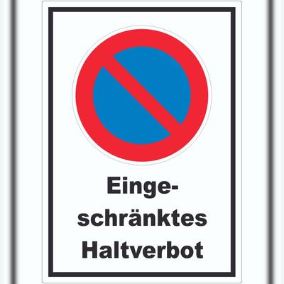 HB-Druck Eingeschränktes Haltverbot Aufkleber A7 (74x105mm)
