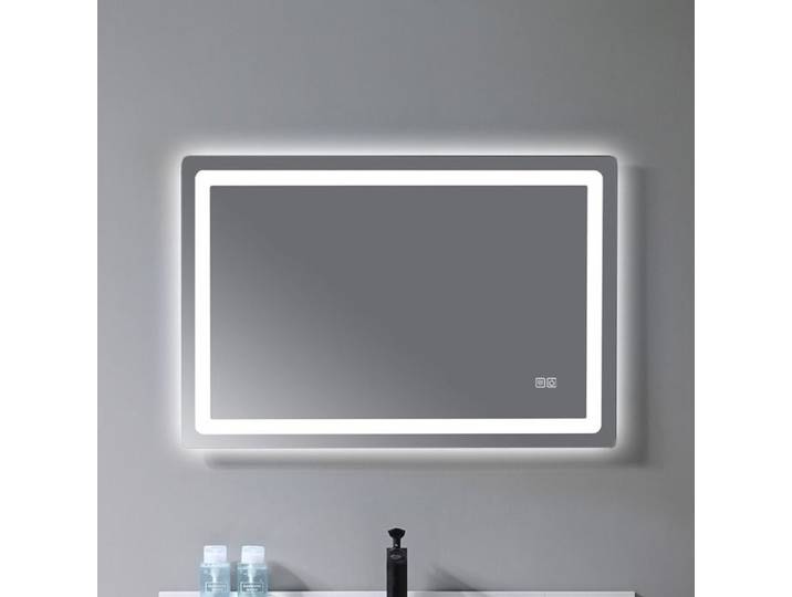 LuxuryBain- Miroir de salle de bain LED 110x60cm anti buée à luminosité variable rectangulaire