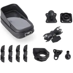 SW-Motech Universal Navi-Kit mit Phone Case - Inkl. 2" Klemmarm. Für Lenker/ Spiegelgewinde.