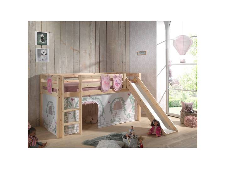 Spielbett Pino VII 90 x 200cm Beige/Kiefer