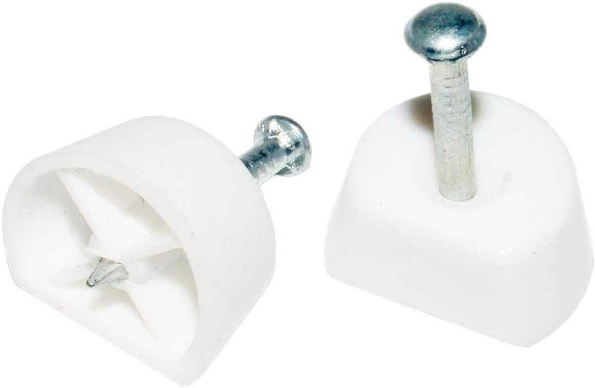 Set van 16 witte vloerdragers met pen voor het monteren van meubels