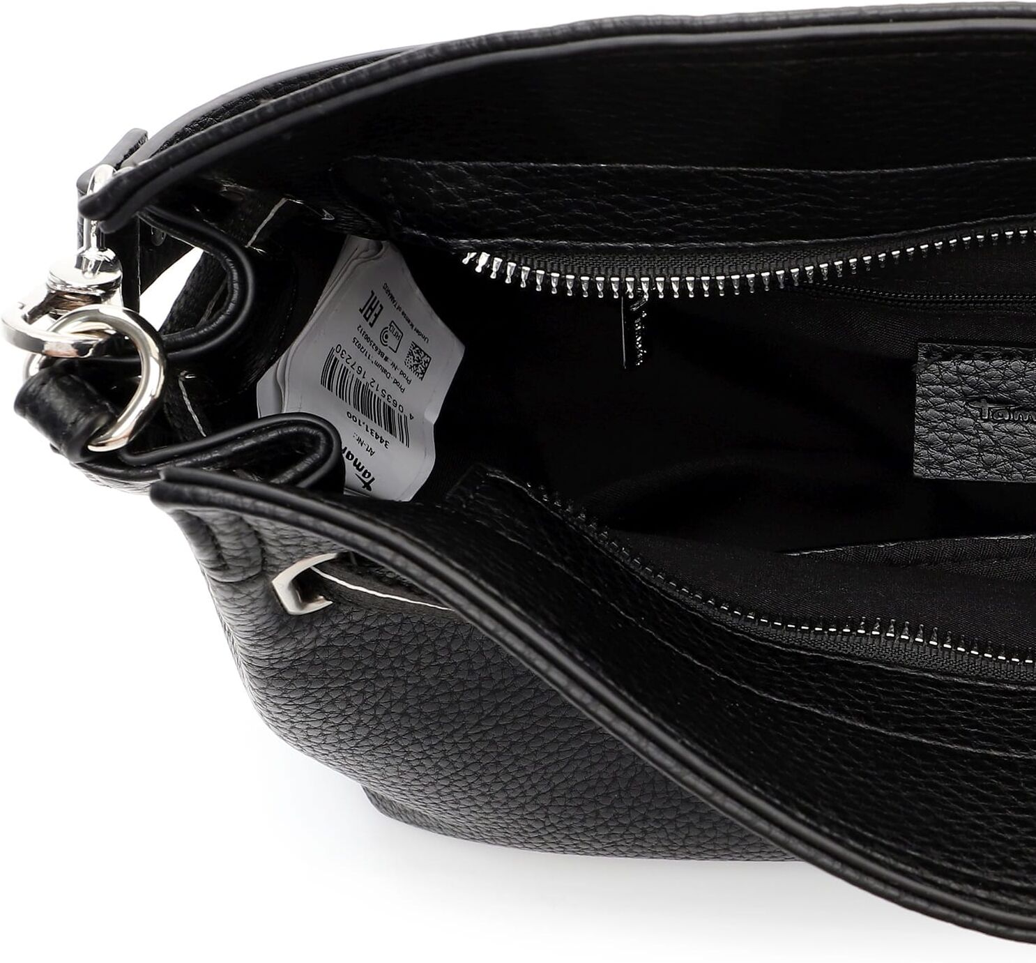Beuteltasche TAMARIS "Beutel TAS Kirima", Damen, Gr. B/H/T: 29cm x 24cm x 14cm 0, schwarz (schwarz 100), Polyester, Taschen Beuteltasche