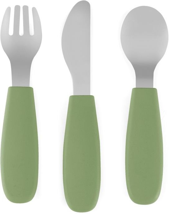Petite&Mars Take&Match Stainless Steel Cutlery Set couvert pour enfant Sweet Pea 12m+ 3 pcs