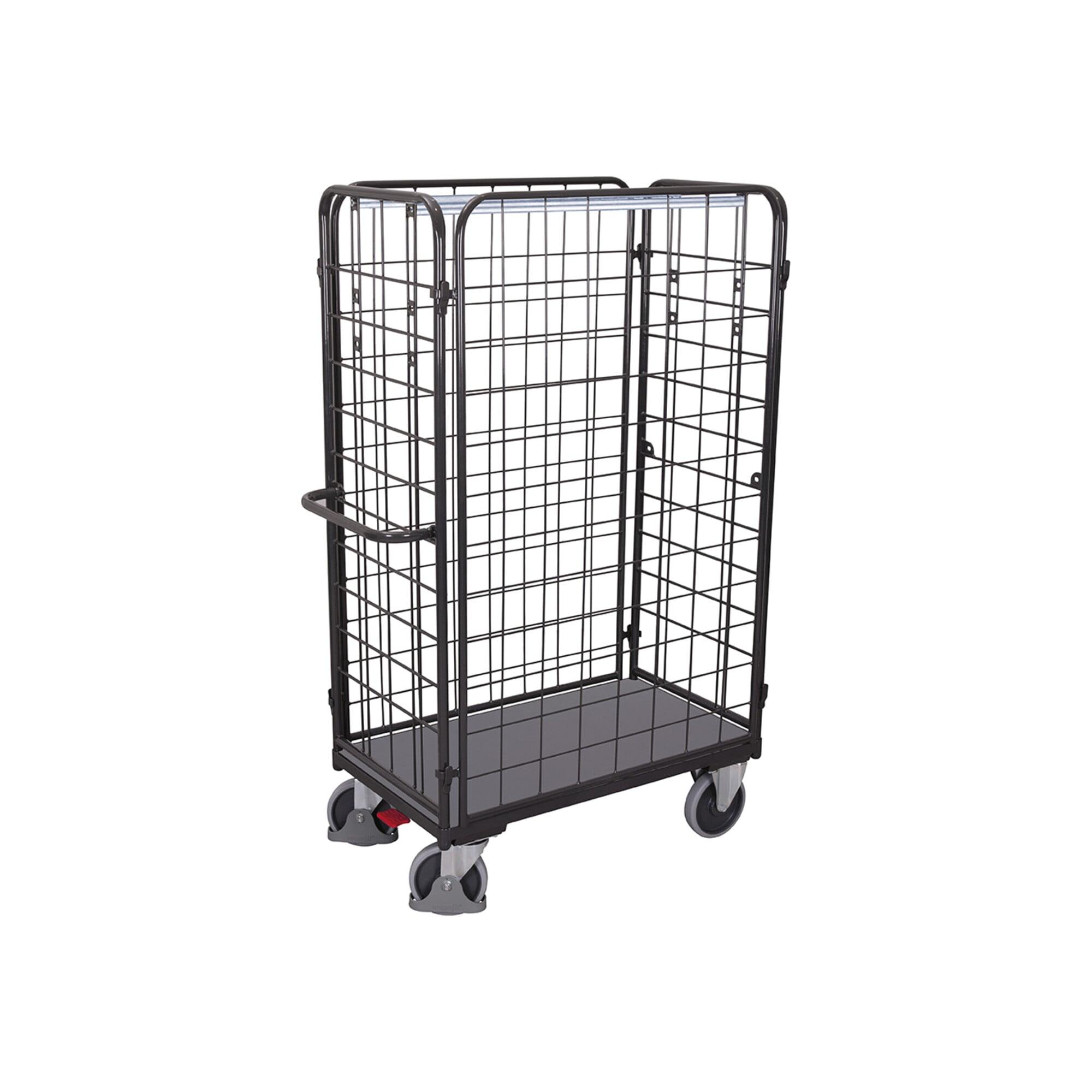 VARIOfit Paket-Vierwandwagen hoch RAL 7016 (sw-600.405/AG)