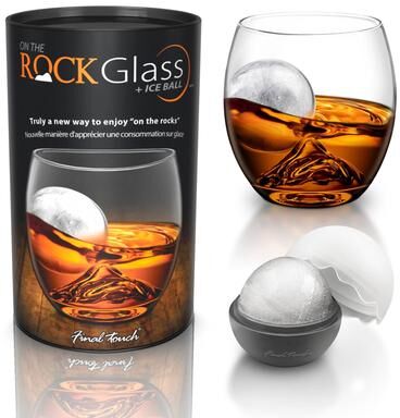 Final Touch On The Rock Glass with Ice Ball Maker - 8 oz