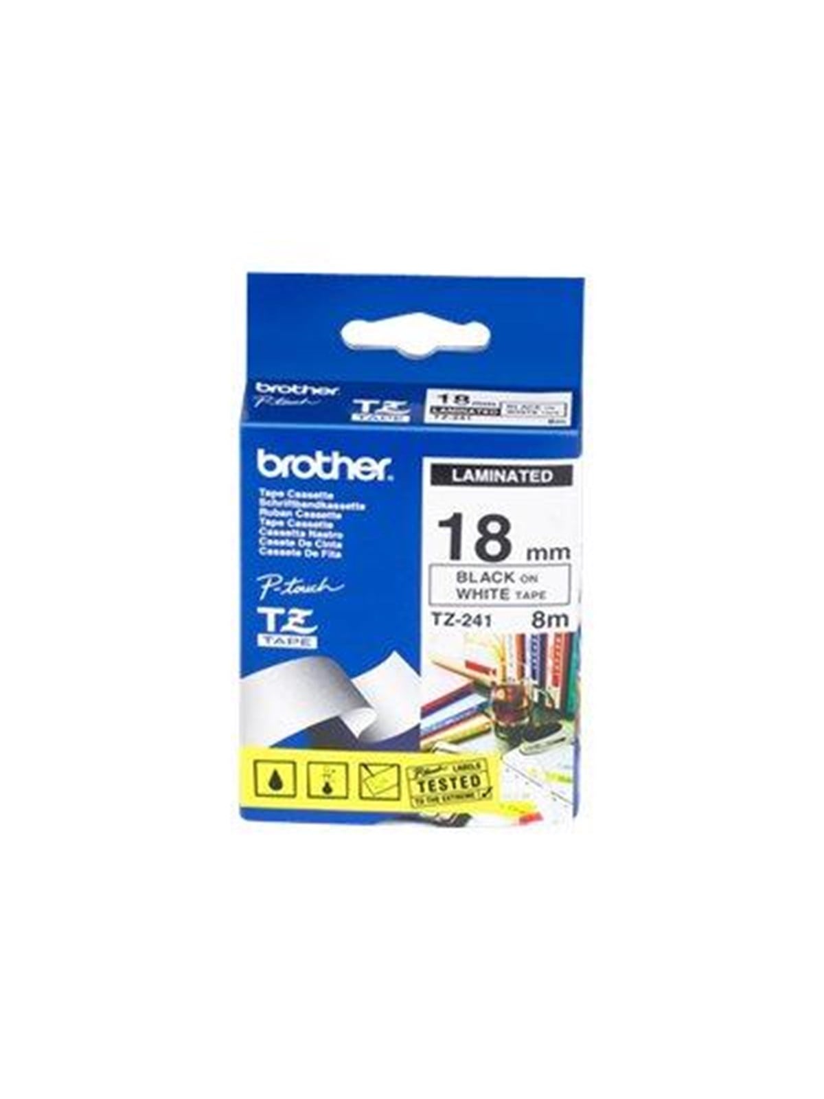 Brother Tape brother 18 mm black/white