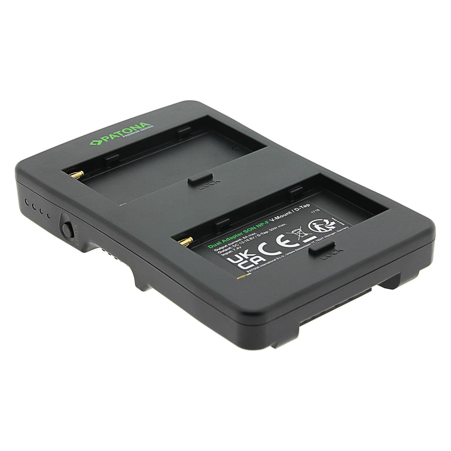 Patona V-Mount Adapter für 2x NP-F Akkus (Kamera Akku) (1716)