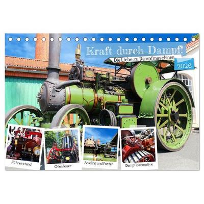 Kraft durch Dampf! Die Liebe zu Dampfmaschinen (Tischkalender 2026 DIN A5 quer), CALVENDO Monatskalender