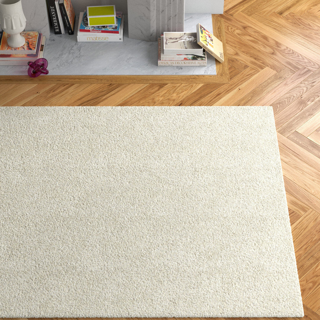 Etta Avenue Gina Machine Washable Tufted Ivory Rug Ivory Rectangle 200 x 290 cm