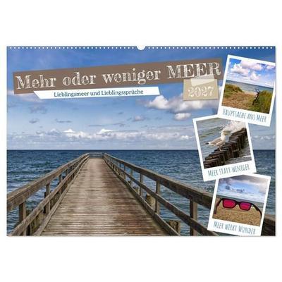 Mehr oder weniger Meer (Wandkalender 2027 DIN A2 quer), CALVENDO Monatskalender
