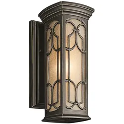 Elstead Lighting, Gartenbeleuchtung, Franceasi Aussen-Wandleuchte E27 37cm Ältere Bronze IP44 (E27, IP44)