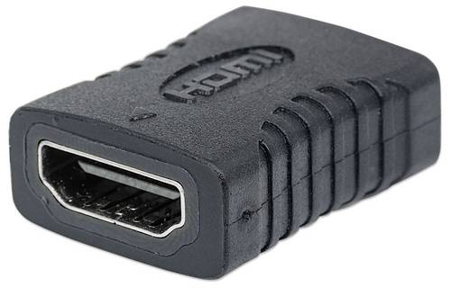 Manhattan 353465 HDMI Adapter [1x HDMI-Buchse - 1x HDMI-Buchse] Schwarz vergoldete Steckkontakte