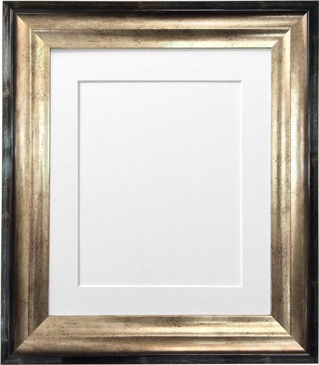 FRAMES BY POST Firenza Antique Stressed Black and Gold Fotolijst met passe-partouts