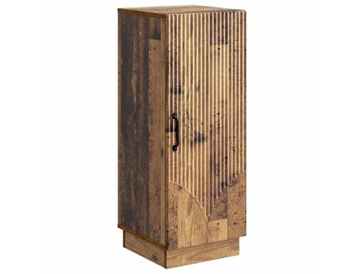 KPOTUERTU Sideboard Altholz 33 x 34,5 x 87 cm Holzwerkstoff Fächer, Schubladen, Regale, große Oberfläche, Deko-Präsentation, Esszimmer, Wohnzimmer, offene Räume, trockenes Tuch