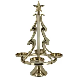 Adventskranz Tannenbaum 50 cm Metall Gold