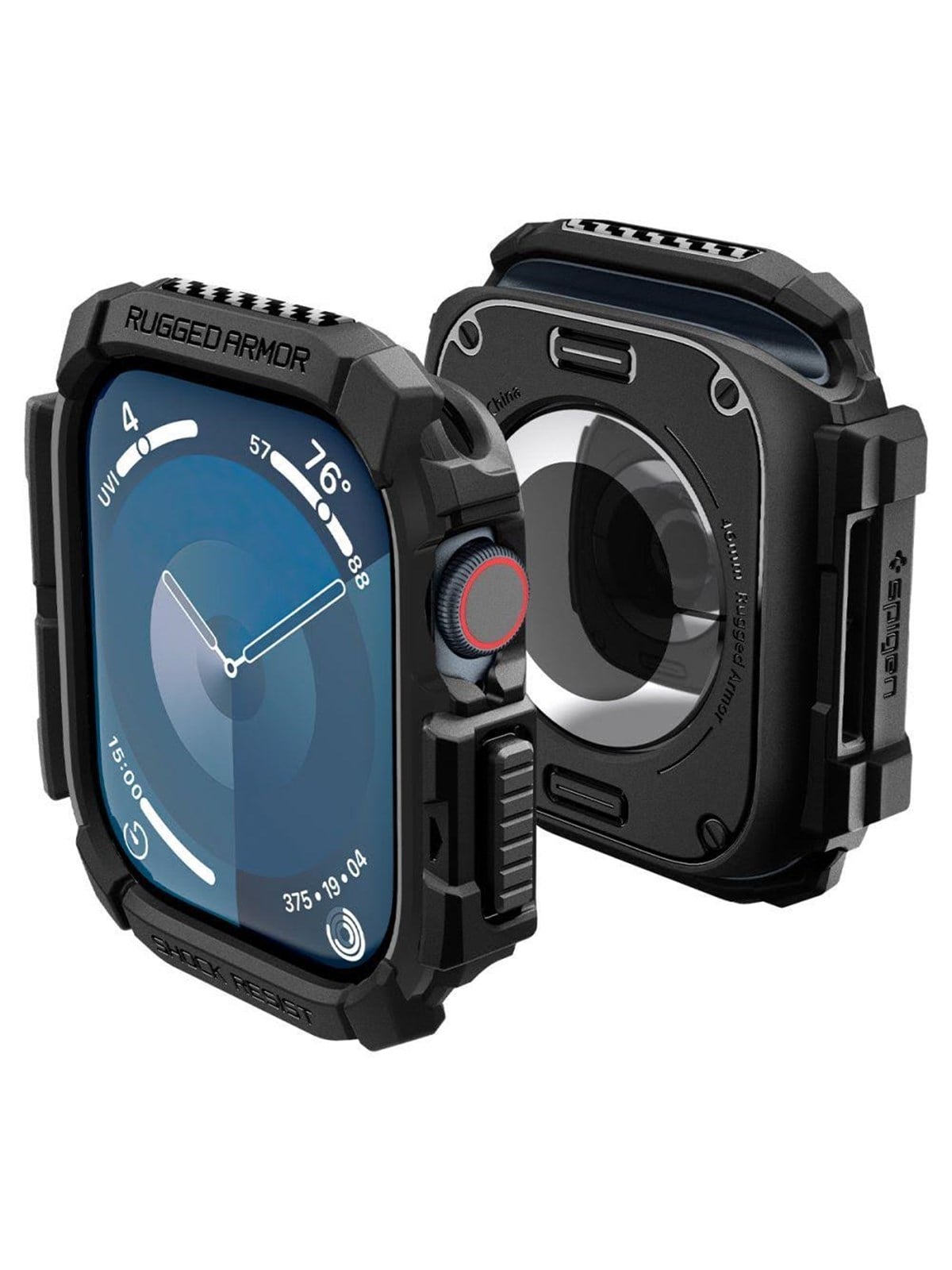 Spigen Rugged Armor Case for Apple Watch 10 46mm - Black