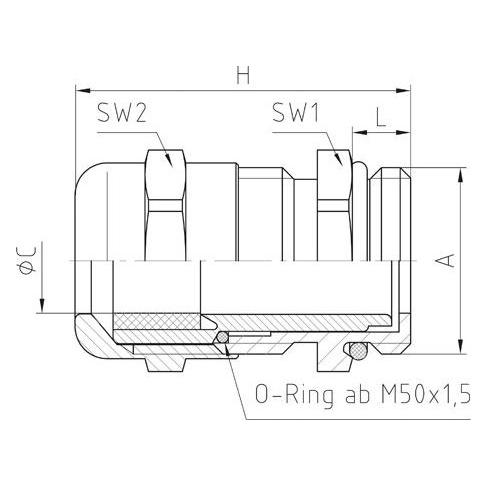 Jacob MS-Kabelverschraubung (J50.663M1/EMV)