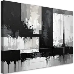 WANDBILD, Schwarz weiße moderne Abstrakt