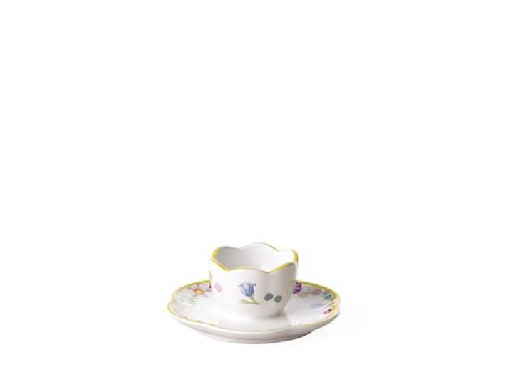 Villeroy & Boch – Spring Awakening Eierbecher Mit Untertasse Weiß/Bunt, Ostern Deko, Deko Ostern, Oster Deko, Premium Porzellan