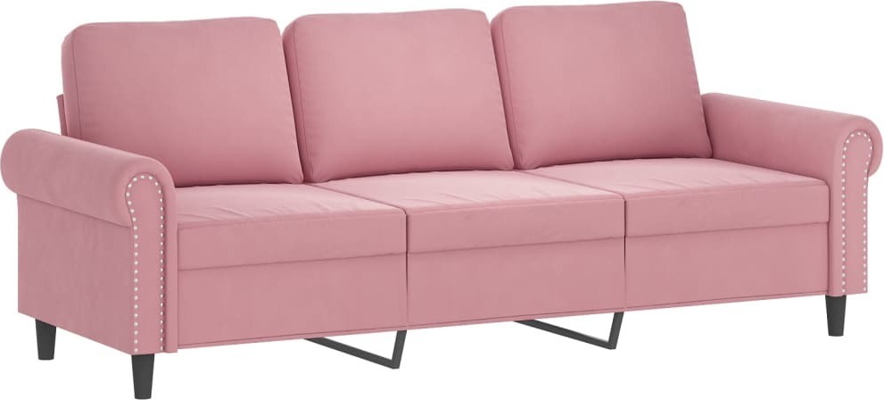 3-Sitzer-Sofa Rosa 180 cm Samt