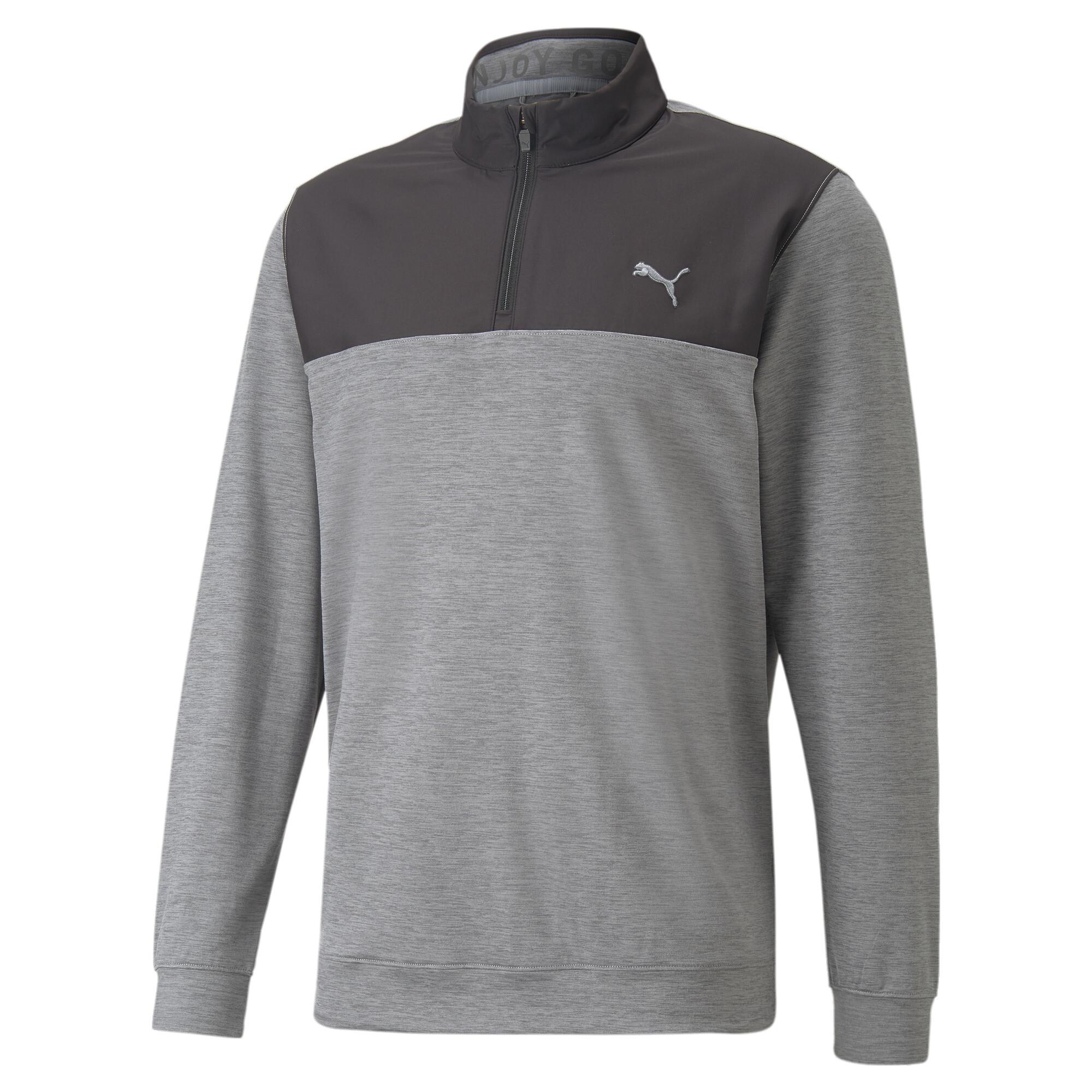 PUMA Herren Cloudspun Colourblock Viertel-Zip Golf Sweatshirt