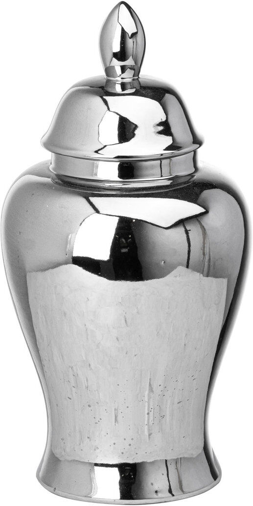 Rosalind Wheeler Khemisset Decorative Jar 1 Silver 36cm x 18cm
