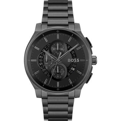 Chronograph BOSS "PEAK 2.0", schwarz (schwarz, schwarz), Armbanduhren, Herren, schwarz, Chronograph, Quarzuhr, Armbanduhr, Herrenuhr, Edelstahlarmband, analog, Tag