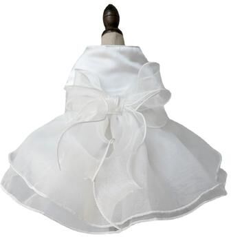 Happy Pet Pantry Luxury Dog Wedding Dress For Small Dogs Pet Prom Party Princess Costume In White XS 2