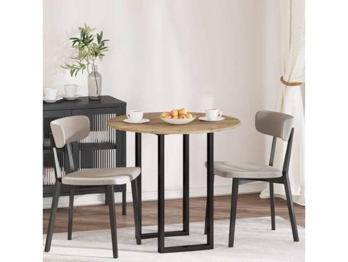 POUFGDR Tischplatte, rund, 80 cm, Holz Modernes Design, wetterfest, leicht zu reinigen, für Terrasse und Garten