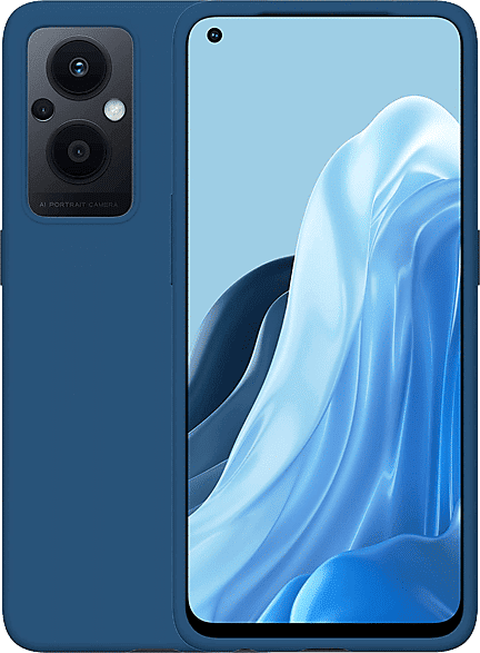 Funda móvil - OPPO 3063025, Para Reno 8 Lite 5G, Silicona, Azul