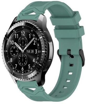 Everyday Crate Samsung Galaxy Watch 22mm Silicone Watch Band Dotted Sport Replacement Strap With Quick Release Buckle olive Green