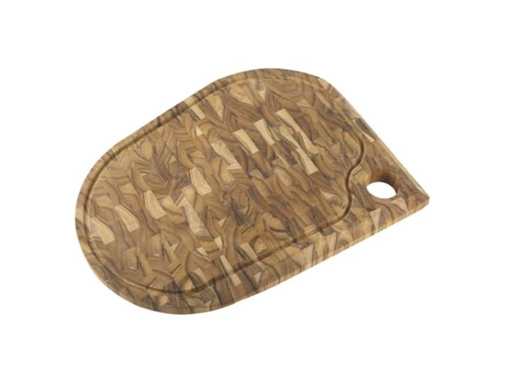 Tramontina FOLIUM Stirnholzbrett mit Saftrille, Schneidebrett, FSC-zertifiziertes Teakholz, besonders nachhaltig, BBQ und Tranchieren, 45 x 33 x 3 cm, Servierbrett