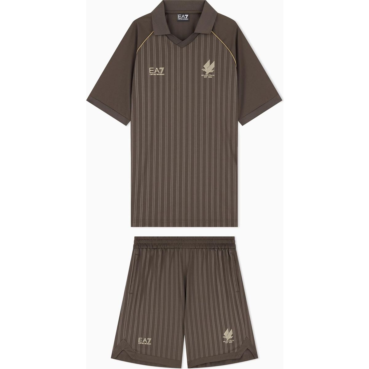 EA7 Train Soccer M Polo/Short KIT - Train Soccer M Polo/Short KIT mulch (U6027) M 7M002254 AF13537-U6027-M