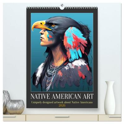 Native American Art (High Quality Premium Wall Calendar 2026 DIN A2 portrait),CALVENDO 12 Month Wall Calendar