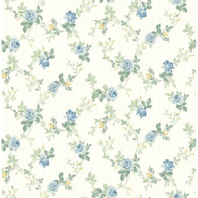 Seabrook Designs Nithya Floral Trail Unpasted Wallpaper