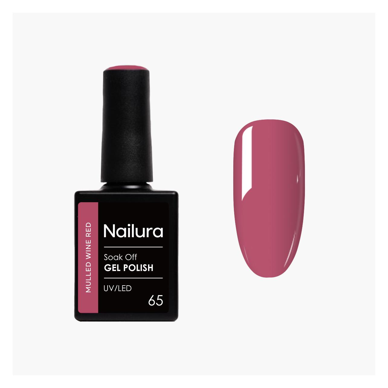 Nailura - Gel Polish 65 - Mulled Wine Red - 10 ml (Glühweinrot) (70084)