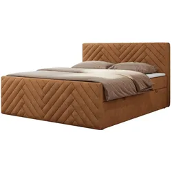 Boxbett mit Bettkasten  ¦ orange ¦ Maße (cm): B: 121 H: 110