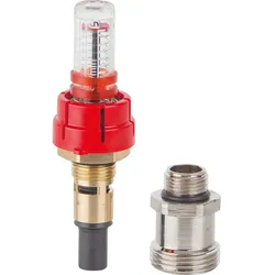 Durchflussmesser (0-5l) 3/8'' für Edelstahlverteiler FBF,ver- nickelt,mit Anschlussnippel 3/8''