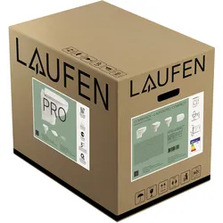 LAUFEN PRO WC-Set, Wand-WC Compact inklusive WC-Sitz mit Deckel, Ausführung kürz, offene Bestigung, H8669600000001