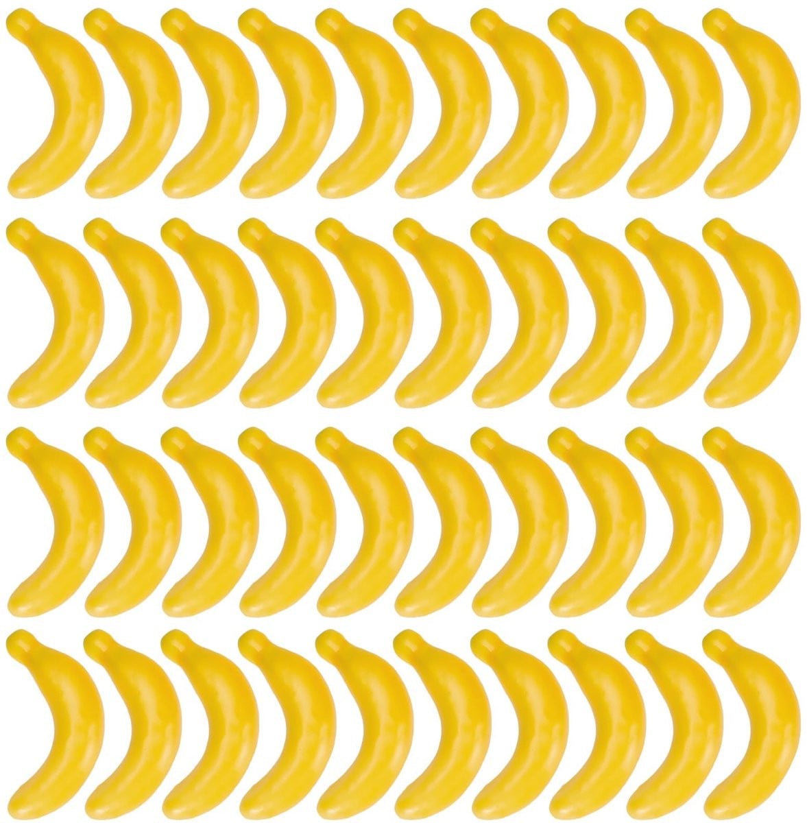 Allecto Kunstbanaan Decoratie - 40 stuks Gele Mini Imitatie Bananen voor Huis en Keuken