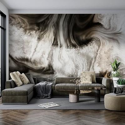 Coole Tapeten, abstrakte Marmortapete, Wandbild, goldener Wandbelag, Aufkleber, abziehen und aufkleben, entfernbares PVC/Vinyl-Material, selbstklebend/Kleber erforderlich, Wanddekoration für