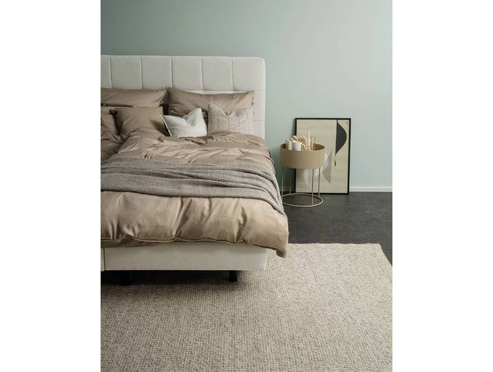 home24 Beddengoed 155 x 220 cm + kussen 80 x 80 cm beige/beige