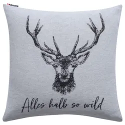 David Fussenegger Kissenhülle Silvretta 'Alles halb so wild' 50 x 50 cm Filz- Grau