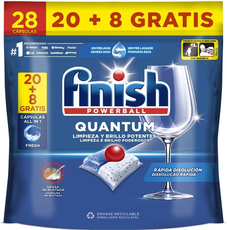 FINISH Quantum Detergente Lavavajillas Pastillas