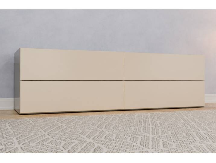 TV-Möbel nach Maß - RAL 1015 Hellelfenbein - 59x200x58cm - Individuell konfigurieren