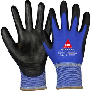 Hase Arbeitshandschuhe Padua Blue, 508250, PU-Beschichtung, blau, Größe 7 / S, 12 Paar