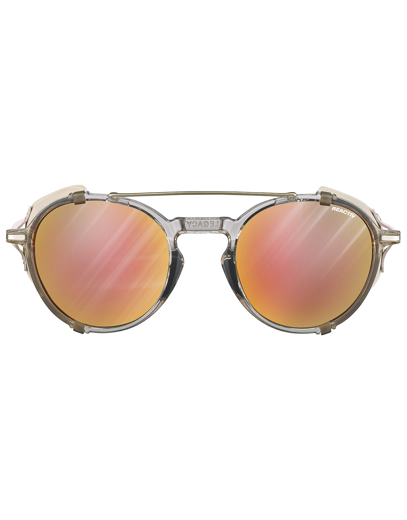 Julbo - Lunettes de soleil - Legacy Rose Or/Beige Reactiv 1-3 Glaire Control en Cuir